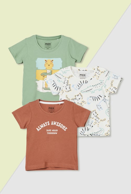 Boys Printed T-shirt - Pack of 3
