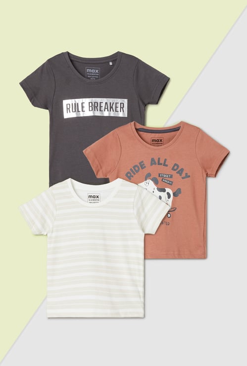 Boys Printed T-shirt - Pack of 3