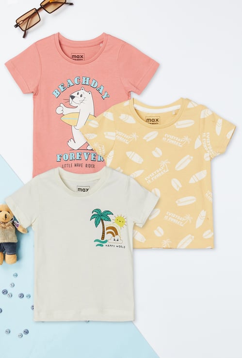 Boys Printed T-shirt - Pack of 3