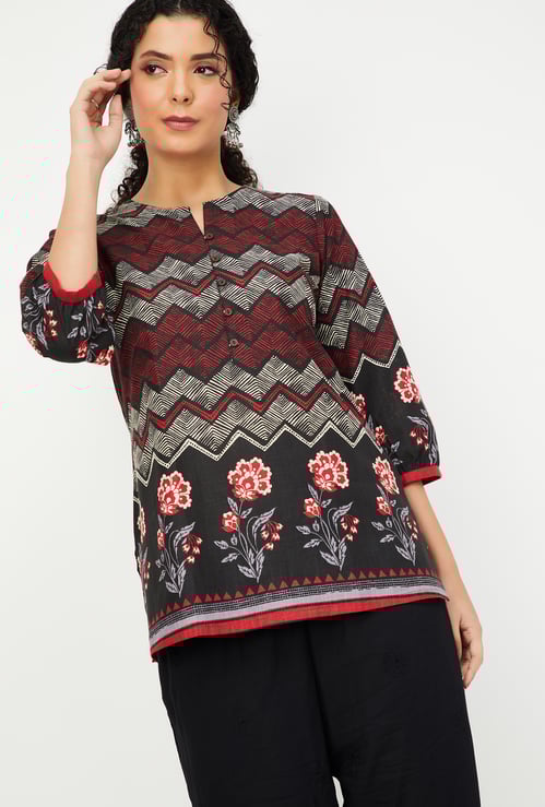 Women Floral Print Tunic