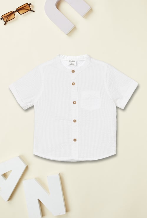 Boys Seersucker Slim Fit Shirt