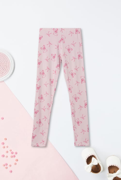 Girls Printed Skinny Leggings
