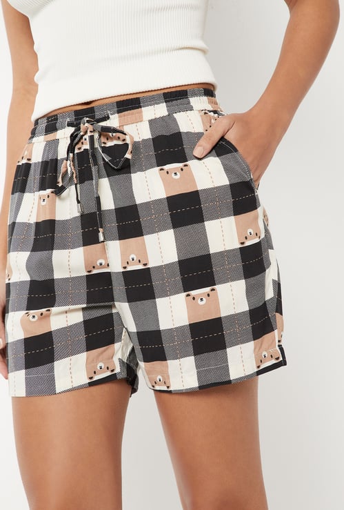 Women Checked Sleepwear Shorts