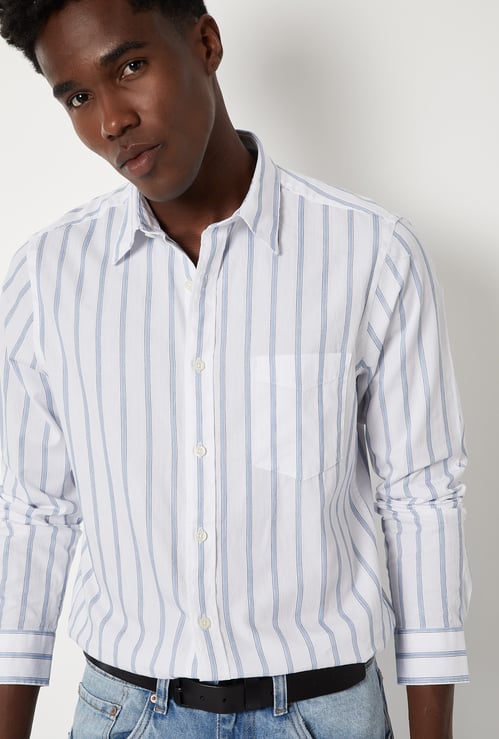 Men Striped Slim Fit Shirt