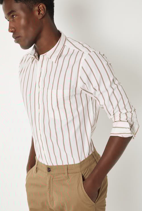 Men Striped Slim Fit Shirt