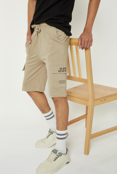 Boys Knit Cargo Shorts