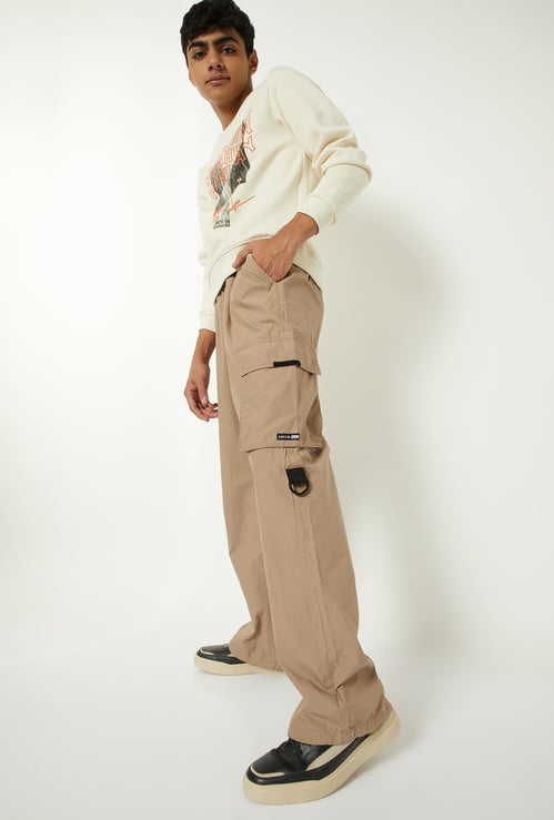 Boys Solid Cargo Trousers