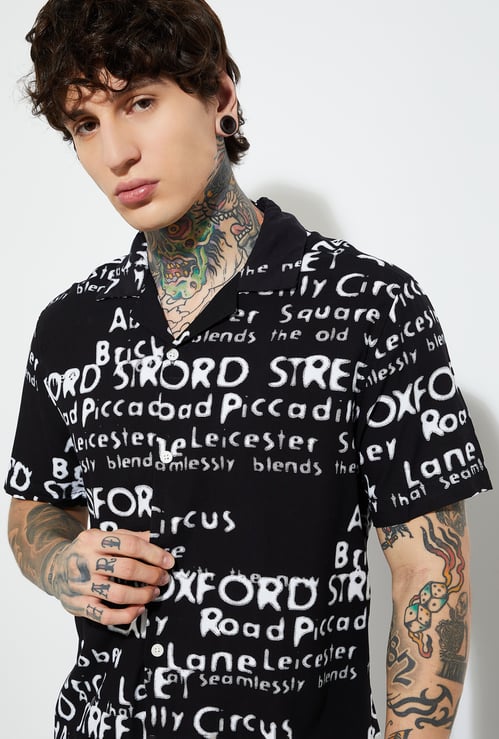 URB_N Men Printed Regular Fit Resort Shirt