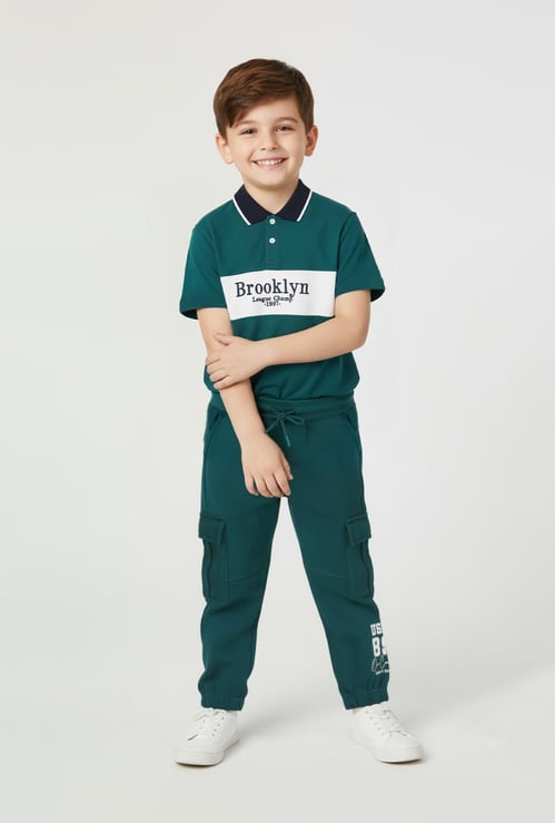 Boys Printed Cargo Joggers