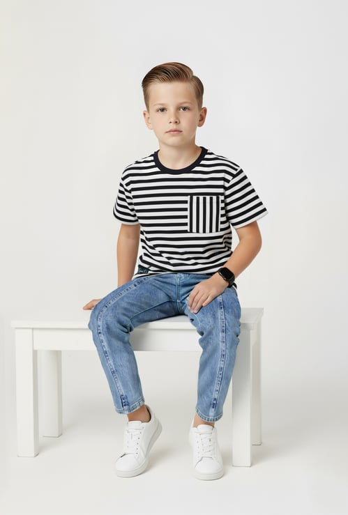 Boys Striped Oversized T-shirt