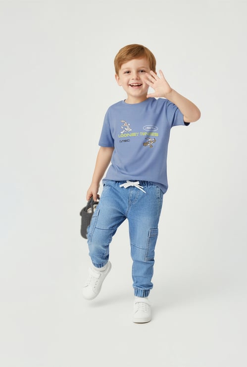 Boys Looney Tunes Print Oversized T-shirt
