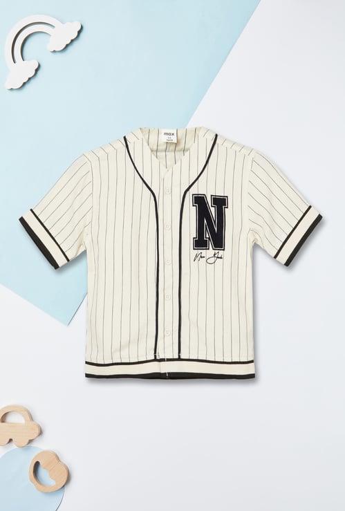 Boys Striped Oversized Shirt