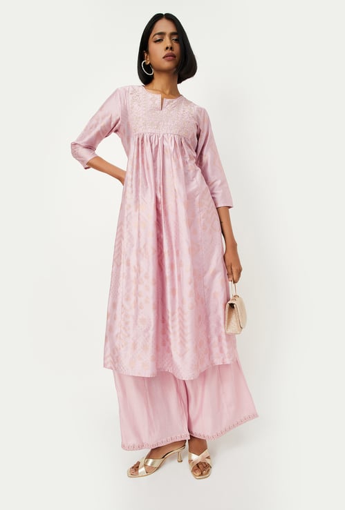 Women Embroidered A-line Kurta