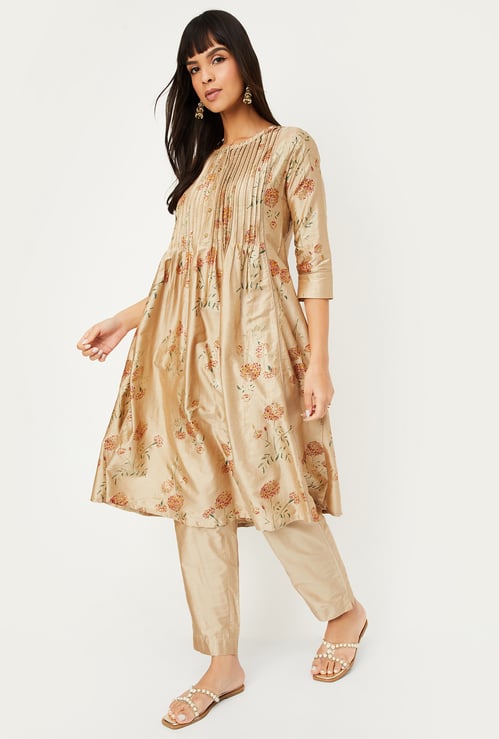 Women Floral Print A-line Kurta Set
