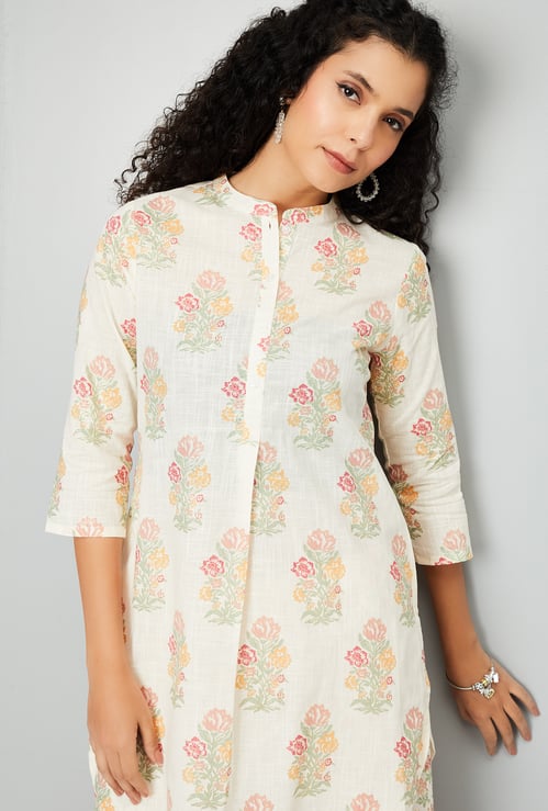 Women Floral Print Straight Kurta Set