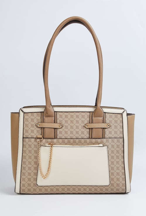 Women Printed Shoulder Bag with Purse