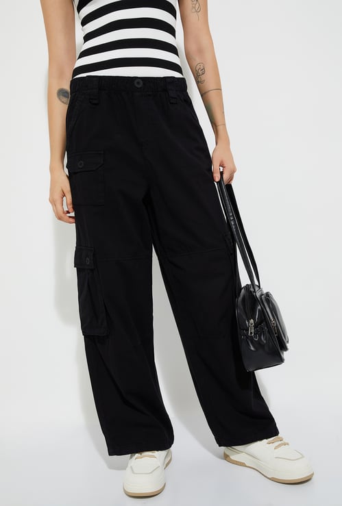 ALAYA F x URB_N Women Low Rise Textured Cargos