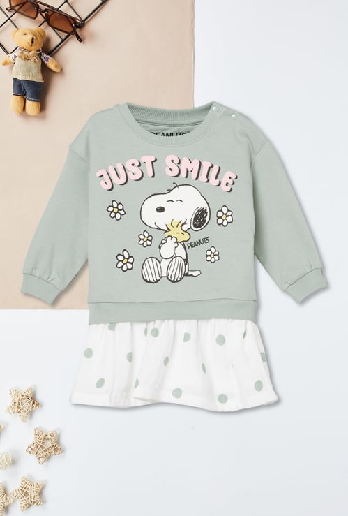 Girls Snoopy Print A-line Dress