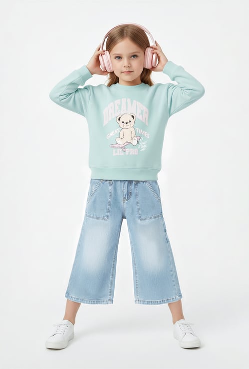 Girls Printed Sweatshirt