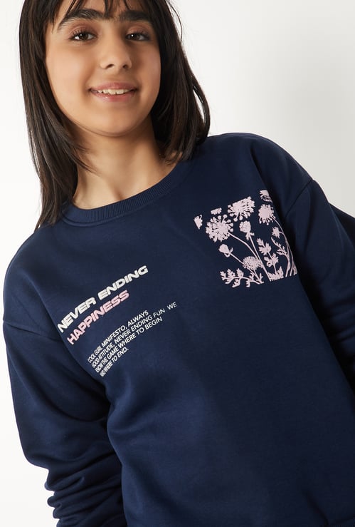 Girls Printed Sweatshirt