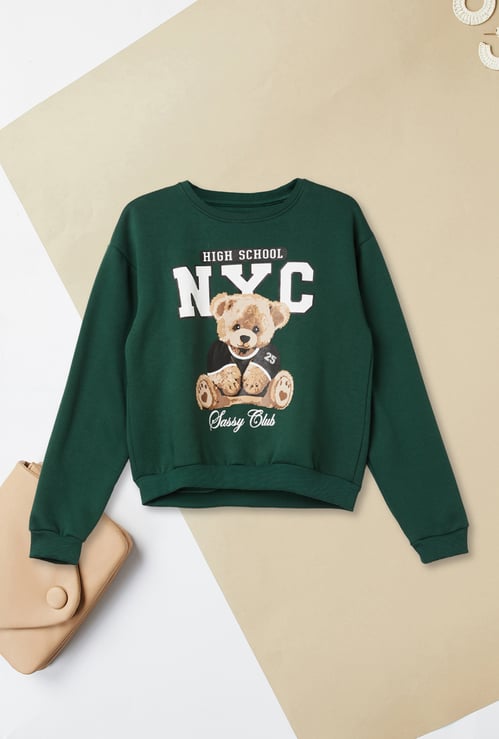 Girls Printed Sweatshirt