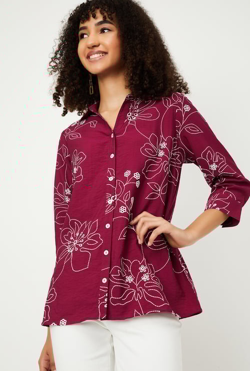 Women Floral Embroidered Tunic