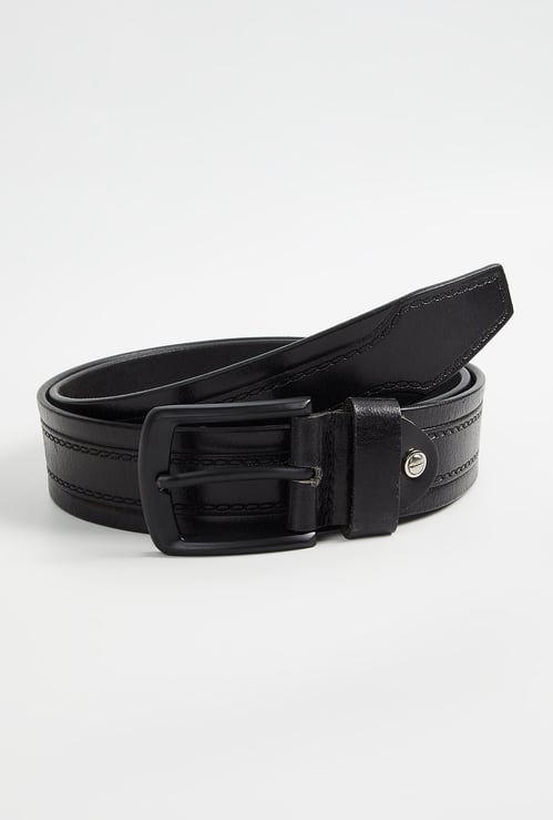 Men Solid Leather Waistbelt
