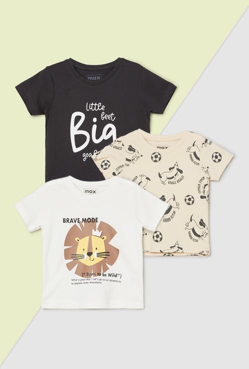 Boys Printed T-shirts - Pack of 3