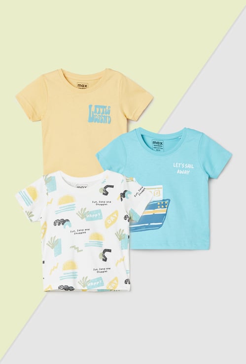 Boys Printed T-shirts - Pack of 3
