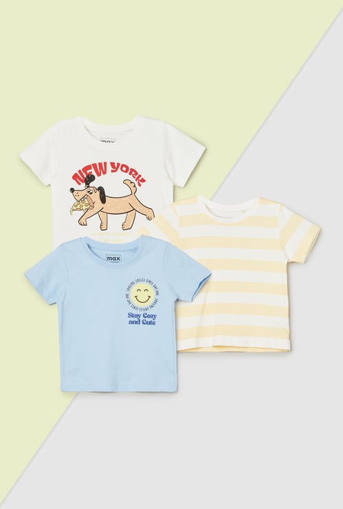 Boys Printed T-shirts - Pack of 3