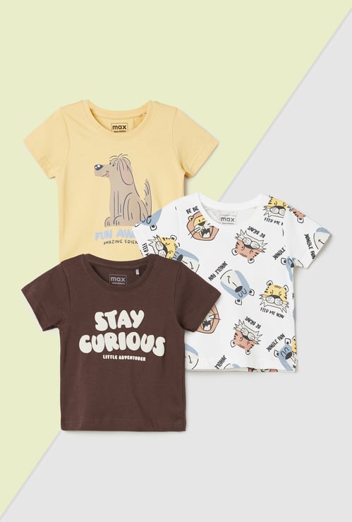 Boys Printed T-shirt - Pack of 3