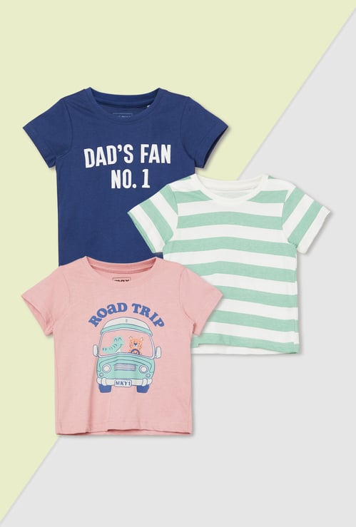 Boys Printed T-shirt - Pack of 3