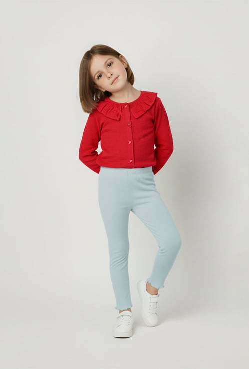 Girls Textured Leggings