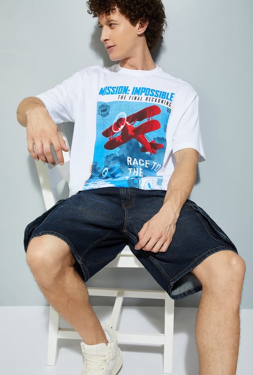 URB_N Men Mission Impossible Print T-shirt