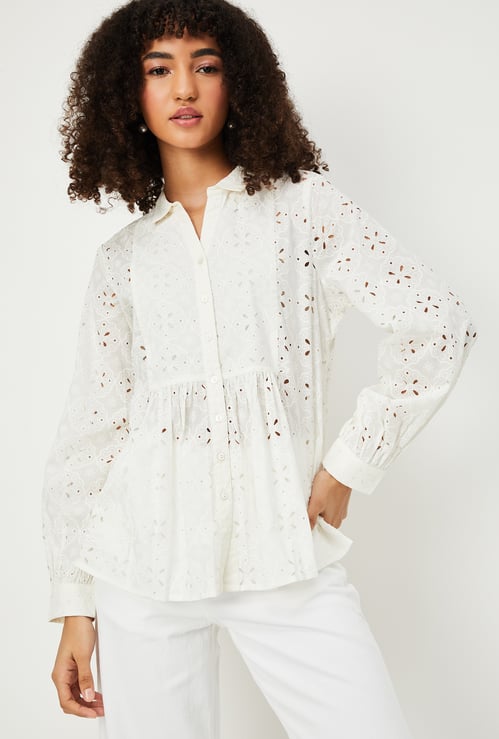 Women Schiffli Detailed Tunic