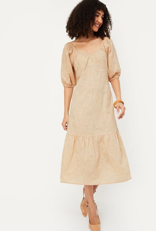 Women Embroidered A-line Dress