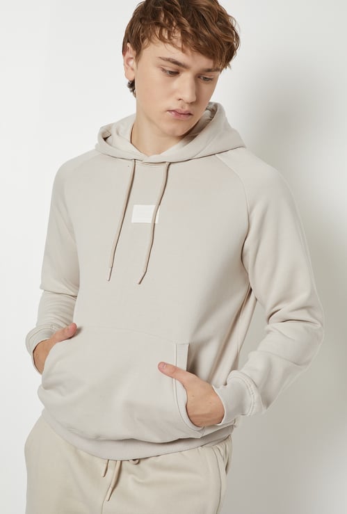 Men Knit Fleece Hooded Sweatshirt