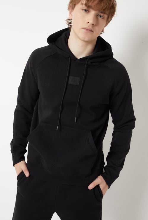 Men Knit Fleece Hooded Sweatshirt