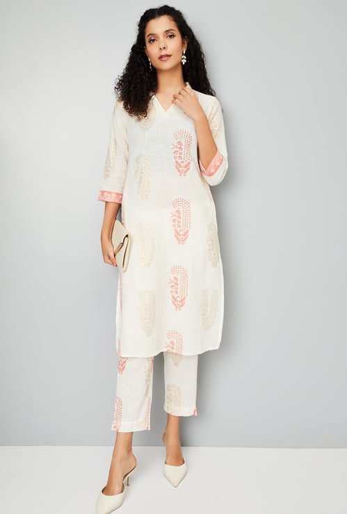 Women Printed Straight Kurta Set