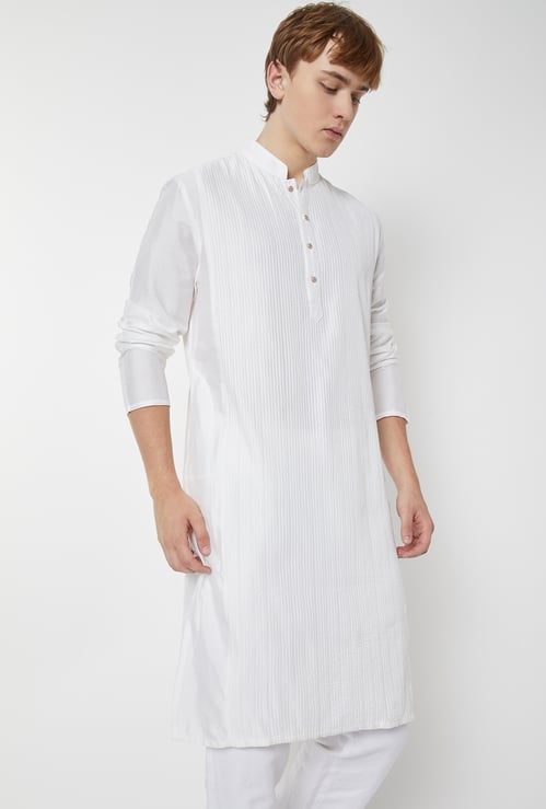Men Striped Straight Long Kurta