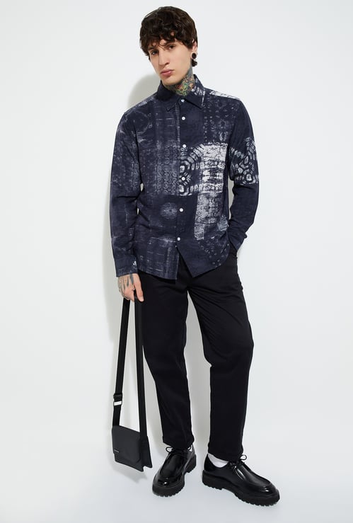 URB_N Men Printed Regular Fit Shirt