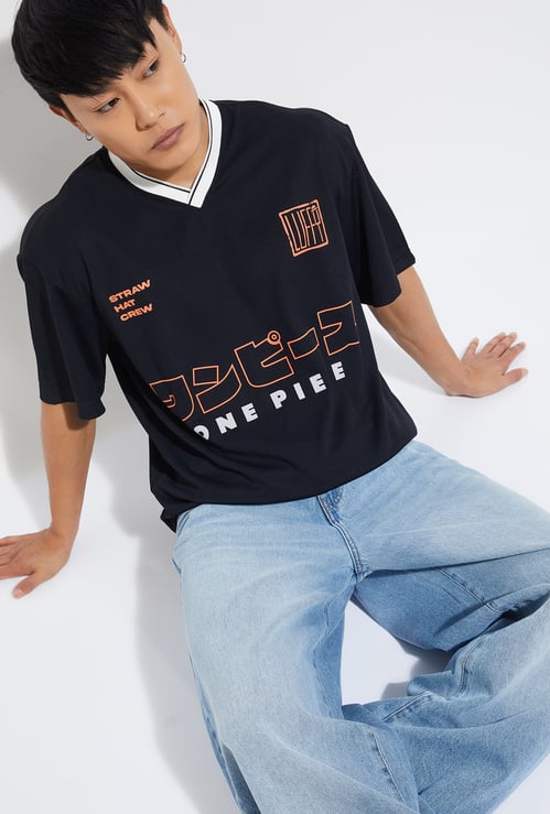URB_N Men One Piece Print Oversized T-shirt