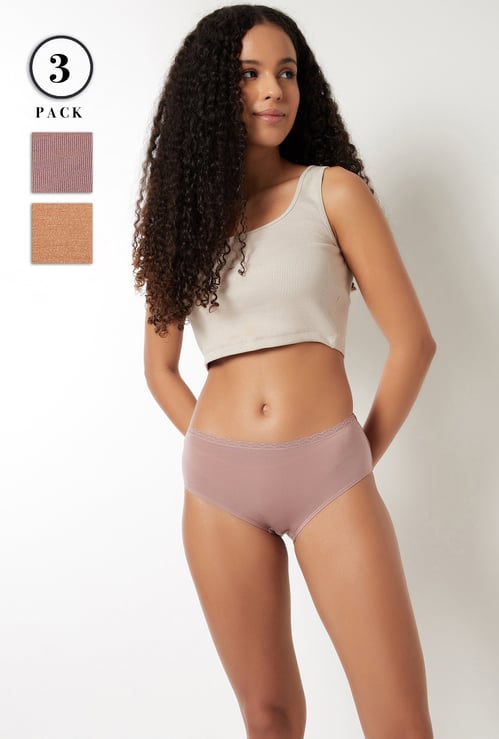 Women Solid Super Soft Modal Hipster Panty - Pack of 3
