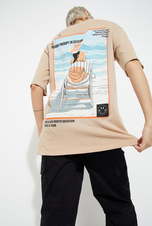 ALAYA F x URB_N Women Printed Oversized T-shirt