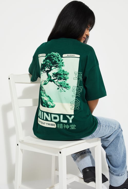 URB_N Women Graphic Print Oversized T-shirt