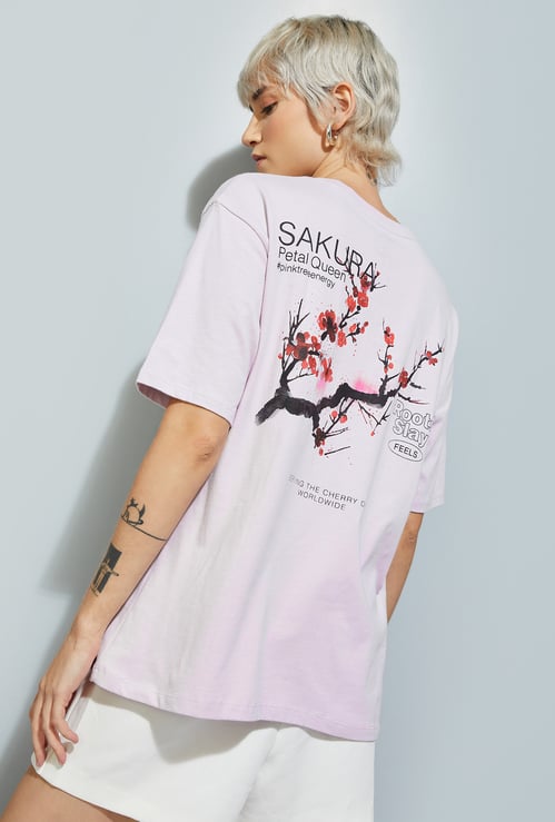 ALAYA F x URB_N Women Printed Oversized T-shirt
