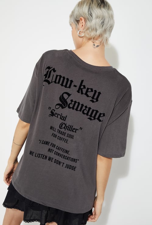 ALAYA F x URB_N Women Printed Overszied T-shirt