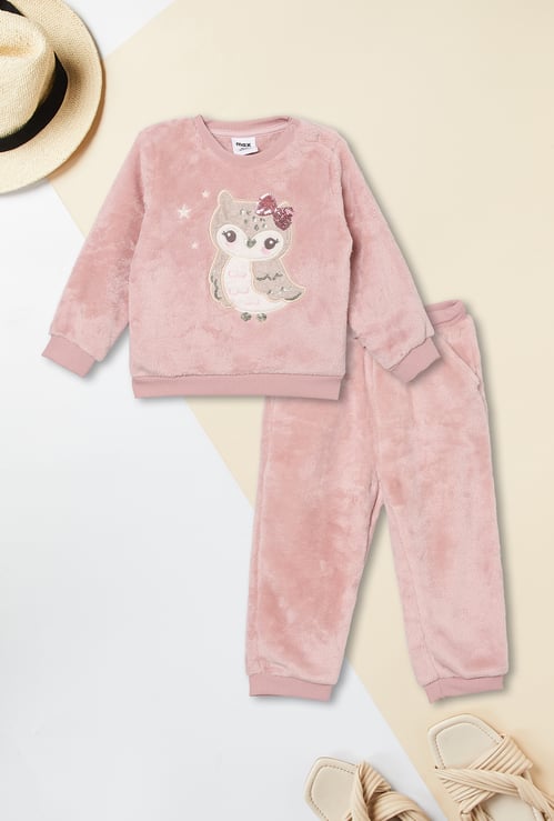 Girls Sequins Joggers Set