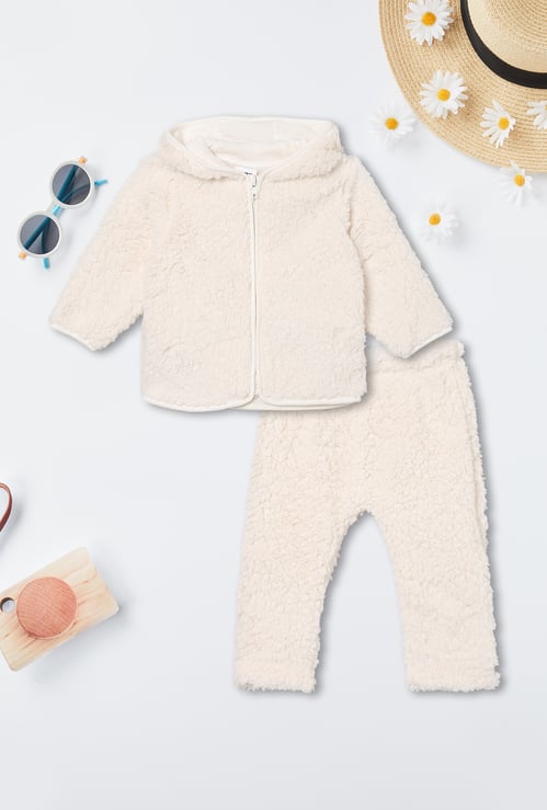 Girls Fuzzy Trousers Set