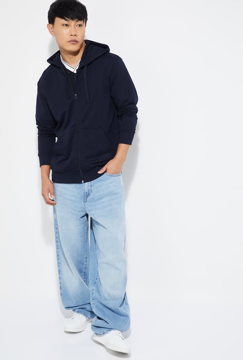 URB_N Men Solid Hooded Sweatshirt